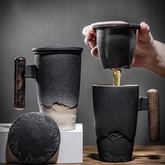 Ceramic Tea Mug with Infuser - Uniquely In The Bag