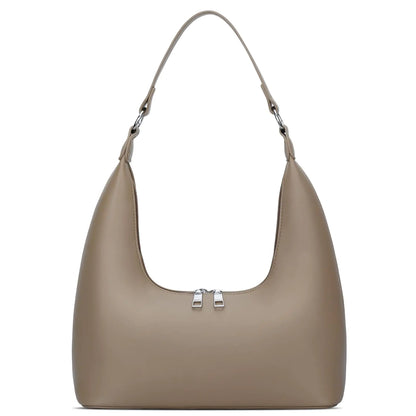 KKXIU Shoulder Bags for Women Underarm Hobo Handbag Clutch Crossbody Purse with Removable Strap and Zipper Closure (A-Apricot)