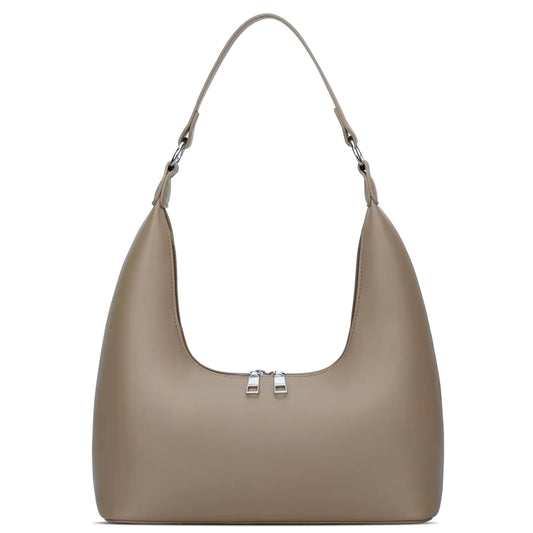 KKXIU Shoulder Bags for Women Underarm Hobo Handbag Clutch Crossbody Purse with Removable Strap and Zipper Closure (A-Apricot)