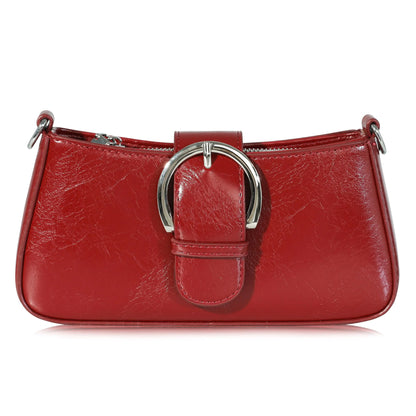 JENSVOIR Clutch Purse for Women - Red Evening Purse Small PU Leather Shoulder Bag Mini Clutch Purse with Zipper Closure