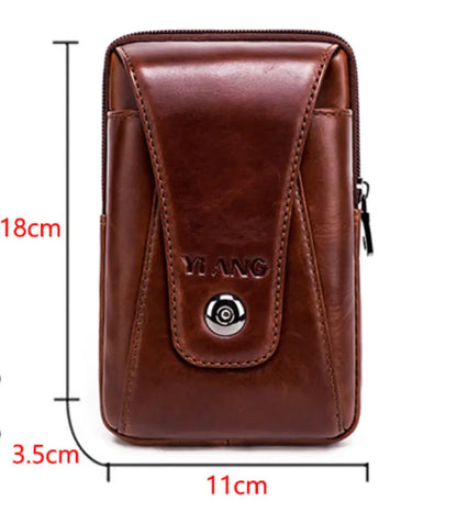 Men's Genuine Leather Vintage Waist Bag Fanny Pack