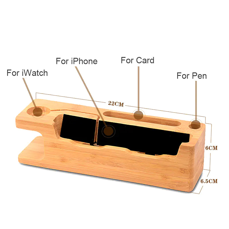 Creative Apple Watch Stand with Dual Phone Holder