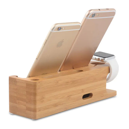 Creative Apple Watch Stand with Dual Phone Holder