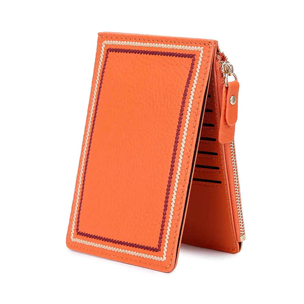 Compact Ultra-thin Leather Wallet for Ladies