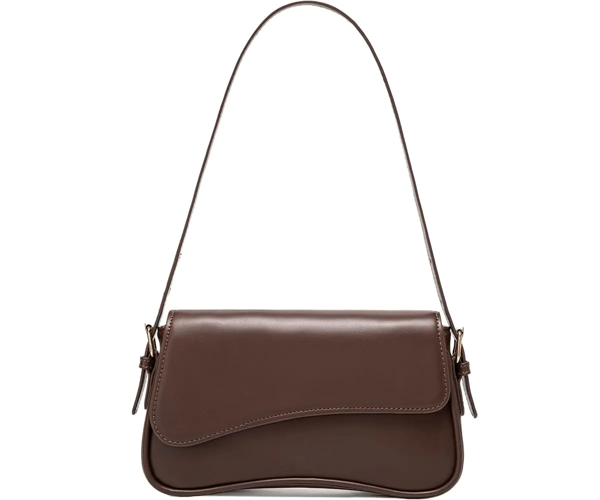 SYXLCYGJ Underarm Shoulder Bag for Women Trendy Purse Vegan Leather Hobo Handbags Clutch Crossbody Bag (Coffee)