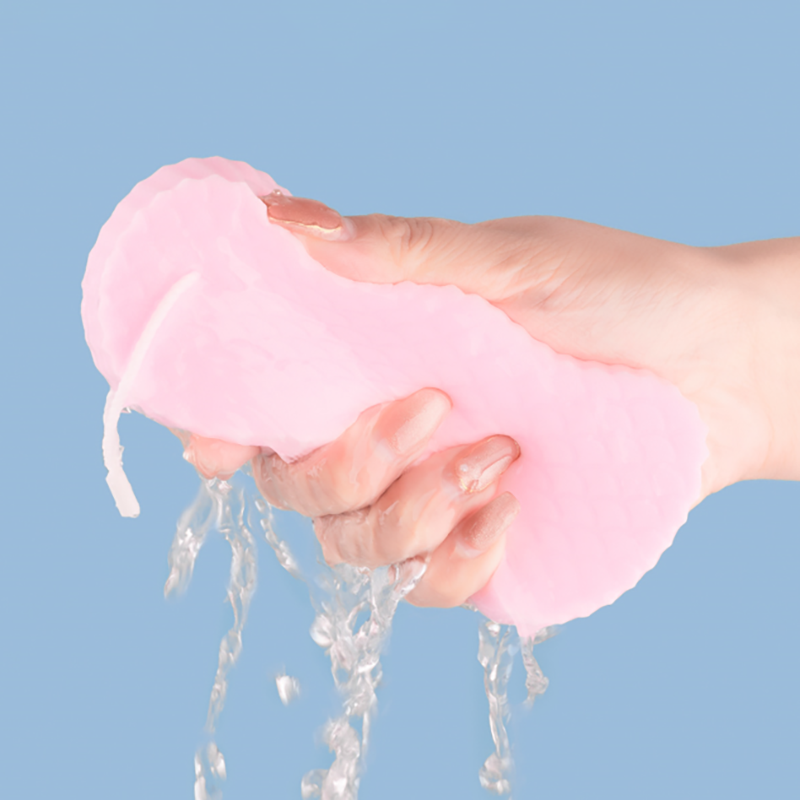 Pink 3D Bath Scrub Sponge