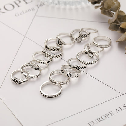 16pcs/Set Vintage Stackable Rings