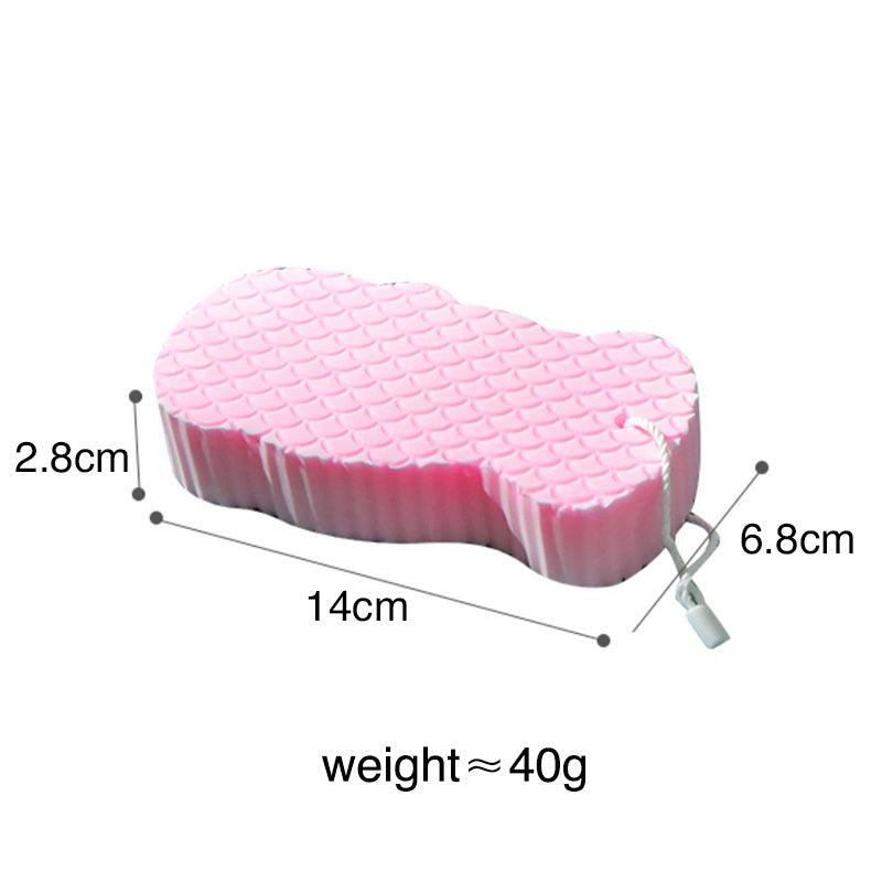 Pink 3D Bath Scrub Sponge